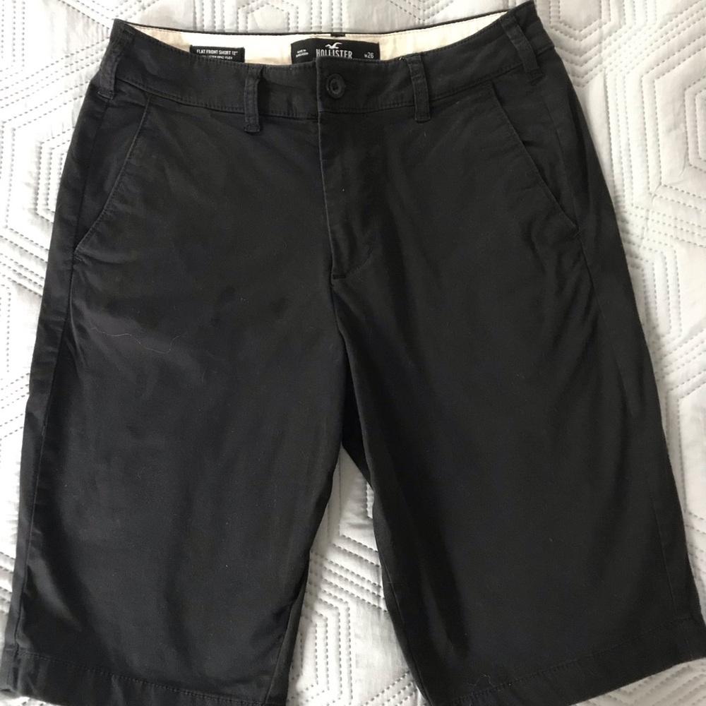 Hollister Epic Flex Men's Black Flat Front Shorts